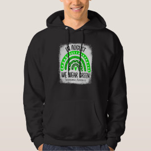 Rainbow In August We Wear Green Gastroparesis Awar Hoodie