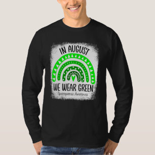 Rainbow In August We Wear Green Gastroparesis Awar T-Shirt