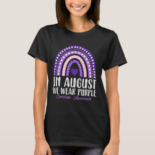Rainbow In August We Wear Purple Overdose Awarenes T-Shirt