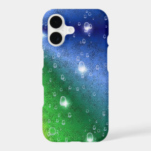 Rainbow in Elephant Skin Leather Optik & Raindrops