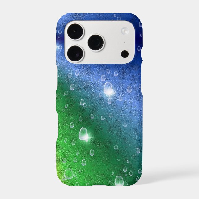 Rainbow in Elephant Skin Leather Optik & Raindrops (Back)