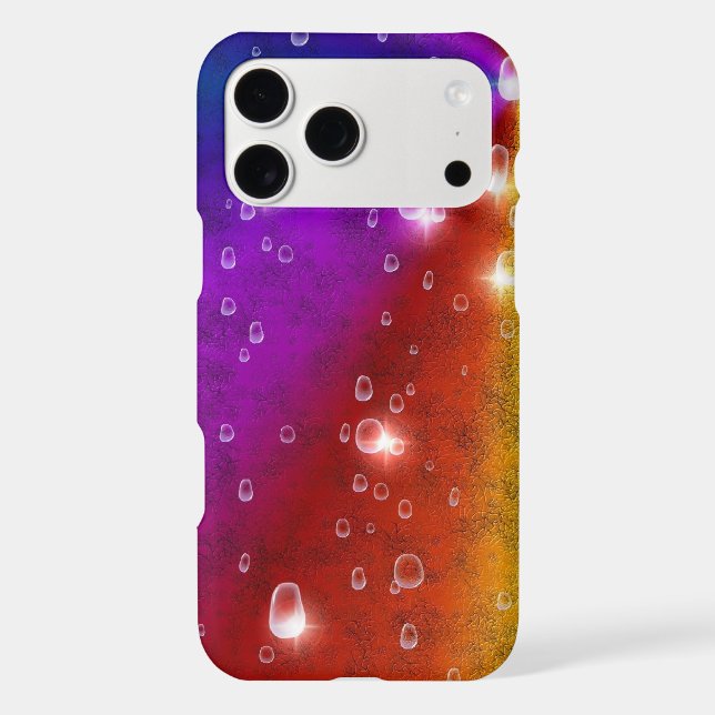 Rainbow in Elephant Skin Leather Optik , Raindrops (Back)