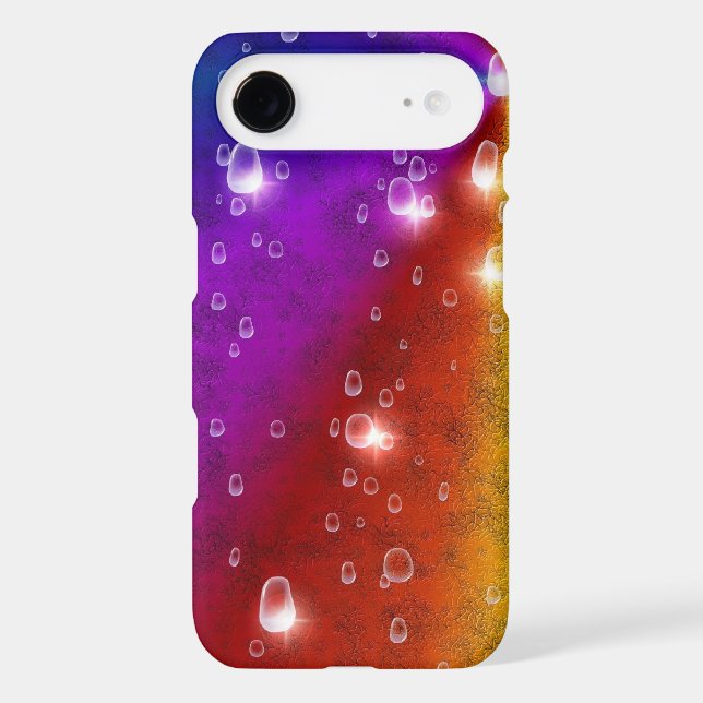 Rainbow in Elephant Skin Leather Optik , Raindrops (Back)