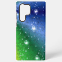 Rainbow in Elephant Skin Leather Optik & Raindrops