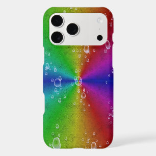 Rainbow in elephant skin leather optik with drops