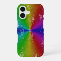 Rainbow in elephant skin leather optik with drops