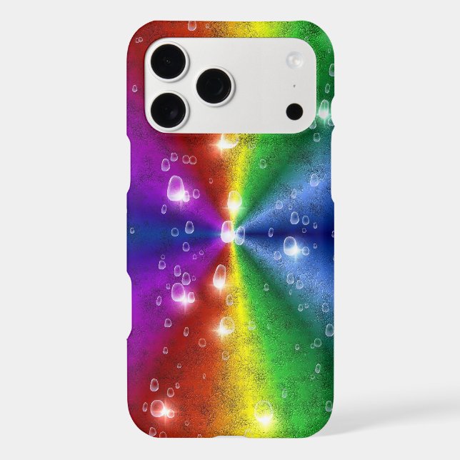 rainbow in elephant skin leatheroptik & raindrops (Back)