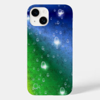 Rainbow in elephant skin leatheroptik & raindrops