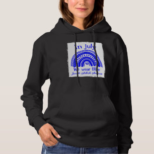 Rainbow In July We Wear Blue Juvenile Arthritis Aw Hoodie