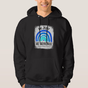 Rainbow In July We Wear Blue Juvenile Arthritis Aw Hoodie