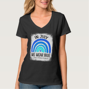 Rainbow In July We Wear Blue Juvenile Arthritis Aw T-Shirt