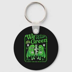 Rainbow in march wear green kidney disease key ring