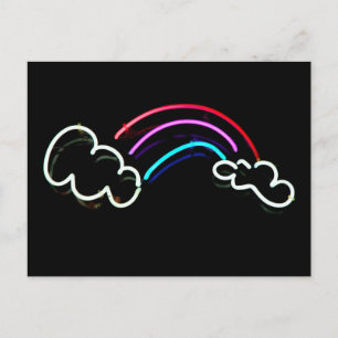 Rainbow in Neon Postcard