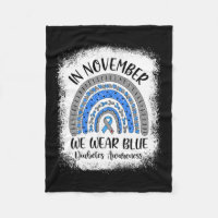 Rainbow In November We Wear Blue Diabetes Awarenes