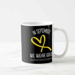 Rainbow In September We Wear Gold Childhood Cancer Coffee Mug