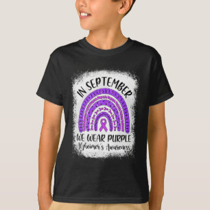 Rainbow In September We Wear Purple Alzheimer's Aw T-Shirt