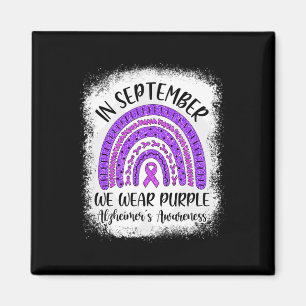 Rainbow In September We Wear Purple Heimerheimer's Magnet