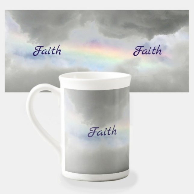 Rainbow in Storm Clouds Beautiful Photographic Bone China Mug (Creator Uploaded)
