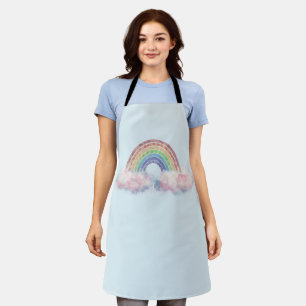 Rainbow in the Cloud Abstract blue Apron