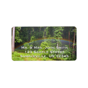 Rainbow in the Forest Label