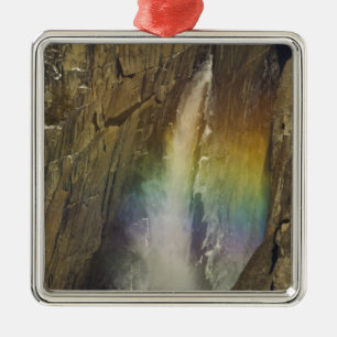 Rainbow in Upper Yosemite Falls in Yosemite Metal Tree Decoration