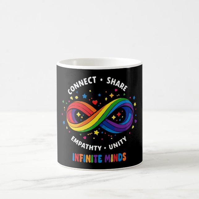 Rainbow Infinity Neurodiversity Symbol - Infinite  Coffee Mug (Center)