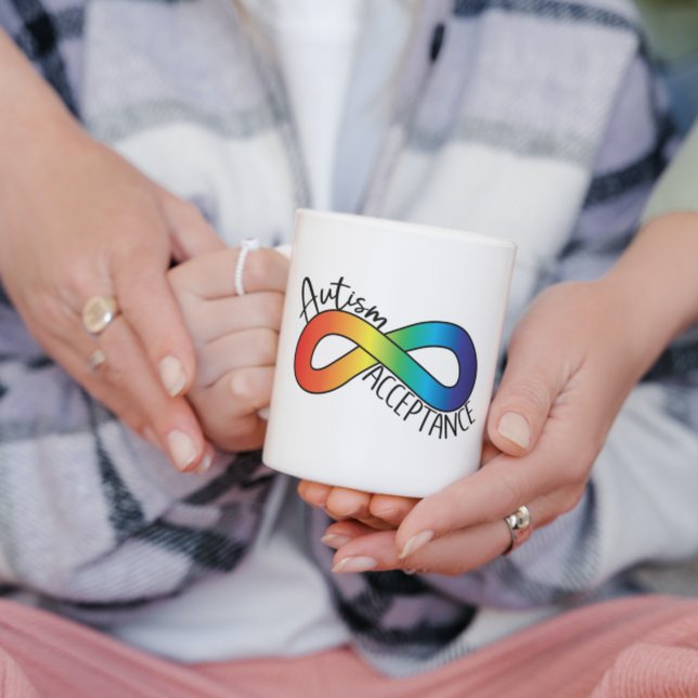Rainbow Infinity Symbol Autism Acceptance Coffee Mug (Creator Uploaded)