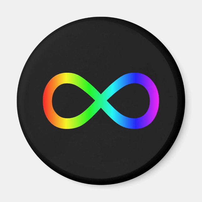 Rainbow Infinity Symbol Magnet (Front)