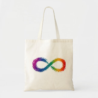 Rainbow Infinity Symbol Neurodiversity  Tote Bag
