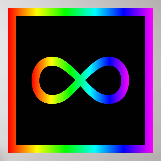 Rainbow Infinity Symbol Poster (Front)