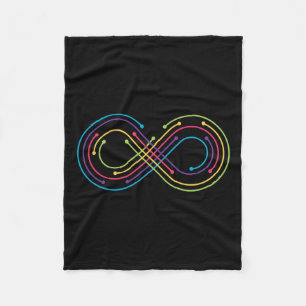 Rainbow Infinity Symbol Pride Autism Awareness Neu Fleece Blanket