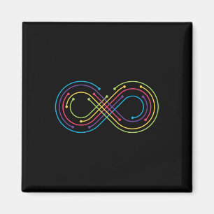 Rainbow Infinity Symbol Pride Autism Awareness Neu Magnet