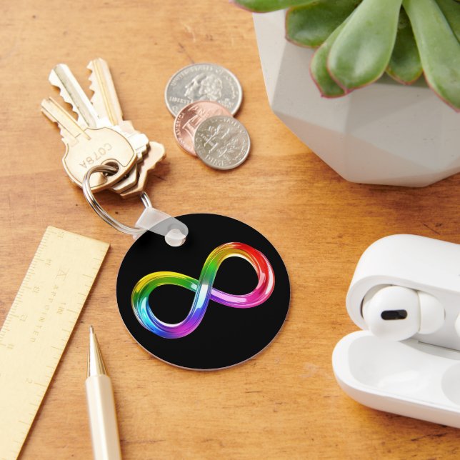 Rainbow Inifinity Symbol Key Ring (Desk)