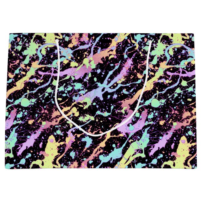 rainbow ink splash extreme : large gift bag (Front)