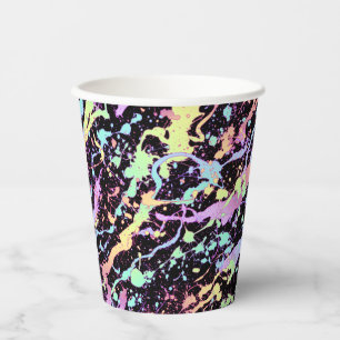 rainbow ink splash extreme : paper cups