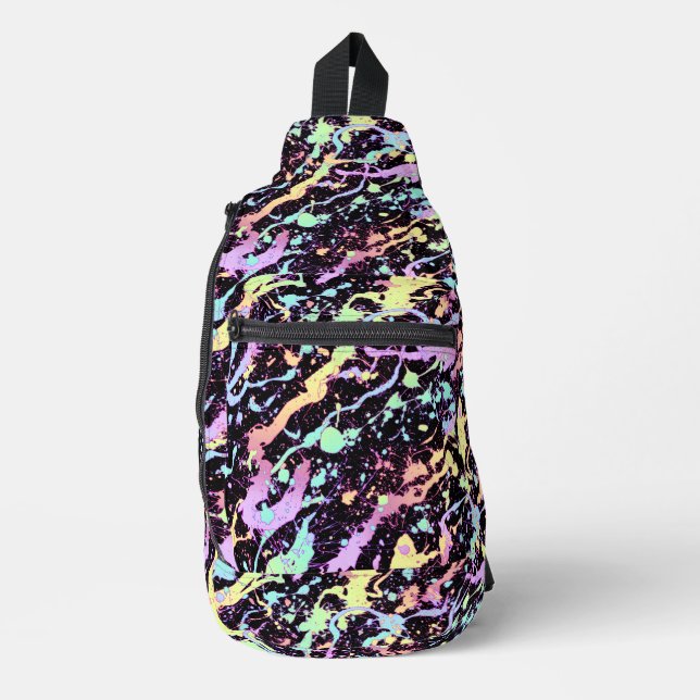 rainbow ink splash extreme : sling bag (Front)