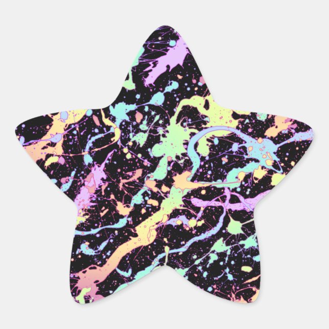 rainbow ink splash extreme : star sticker (Front)