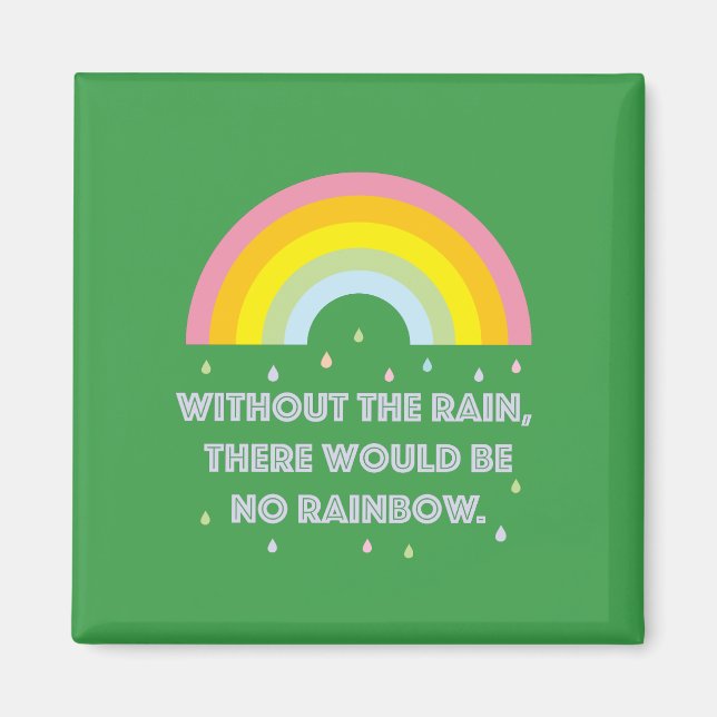 Rainbow Inspirational and Motivational Quote Magnet (Front)