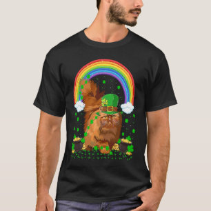 Rainbow Irish Shamrock Persian Cat St Patrick's Da T-Shirt