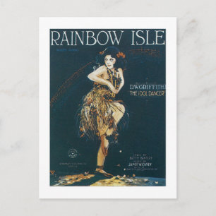 Rainbow Isle Vintage Songbook Cover Postcard