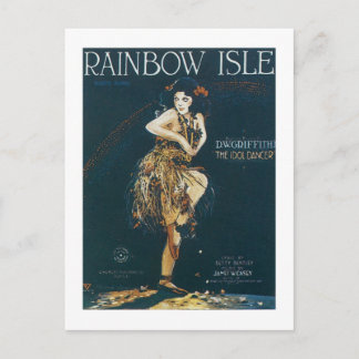 Rainbow Isle Vintage Songbook Cover Postcard