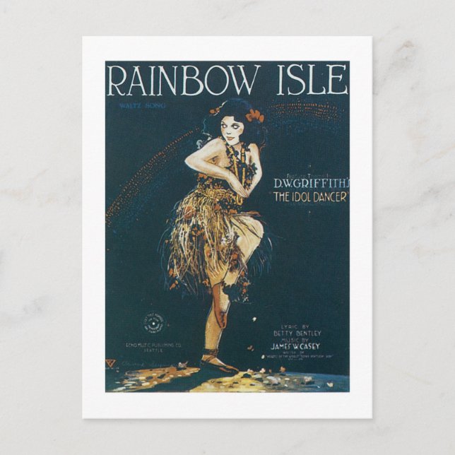 Rainbow Isle Vintage Songbook Cover Postcard (Front)
