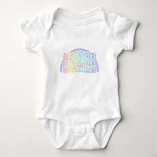 Rainbow IVF MIRACLE Preppy Infertility Awareness Baby Bodysuit
