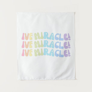 Rainbow IVF MIRACLE Preppy Infertility Awareness Tapestry