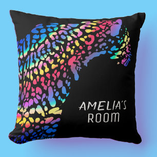 Rainbow Jaguar Kids Bedroom Cushion