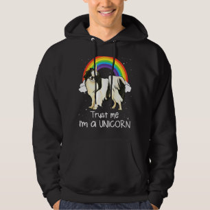 Rainbow Japanese Chin Trust Me Im A Unicorn Dog Hoodie