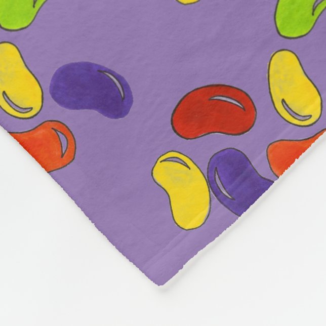 Rainbow Jelly Beans Jellybeans Easter Candy Sweets Fleece Blanket (Corner)
