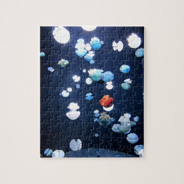 Rainbow Jelly Fish  Monogram Puzzle (Vertical)