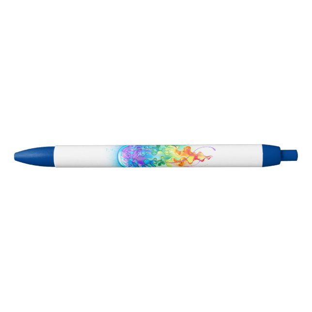 Rainbow jellyfish black ink pen (Front)