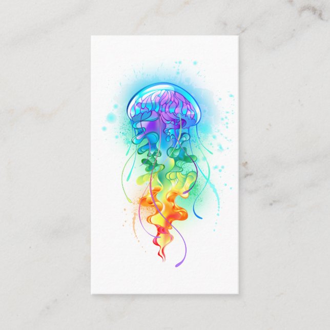 Rainbow jellyfish business card (Front)